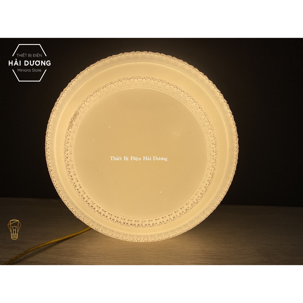 Đèn led ốp trần decor cao cấp 40cm 24w điều khiển từ xa - 3 chế độ ánh sáng - Tăng giảm ánh sáng - Có video đính kèm