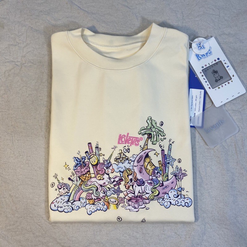 Áo LEVENTS LVS UNICORN TEE / CREAM (vải FABRIC)