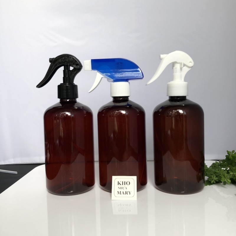 Bình Xịt Khuẩn, Xịt tưới Cây - Chai xịt cồn Lớn 500ml màu xanh/ nâu/ đen- Chai xịt phun sương tưới cây/ xịt giọt xà bông