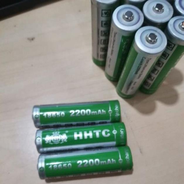 Pin Sạc Cell 18650 HHTC Green Lithium-ion 2200mAh 3.7V dùng cho Loa/ Đài/ Máy phóng thanh và Đèn pin Giá Rẻ