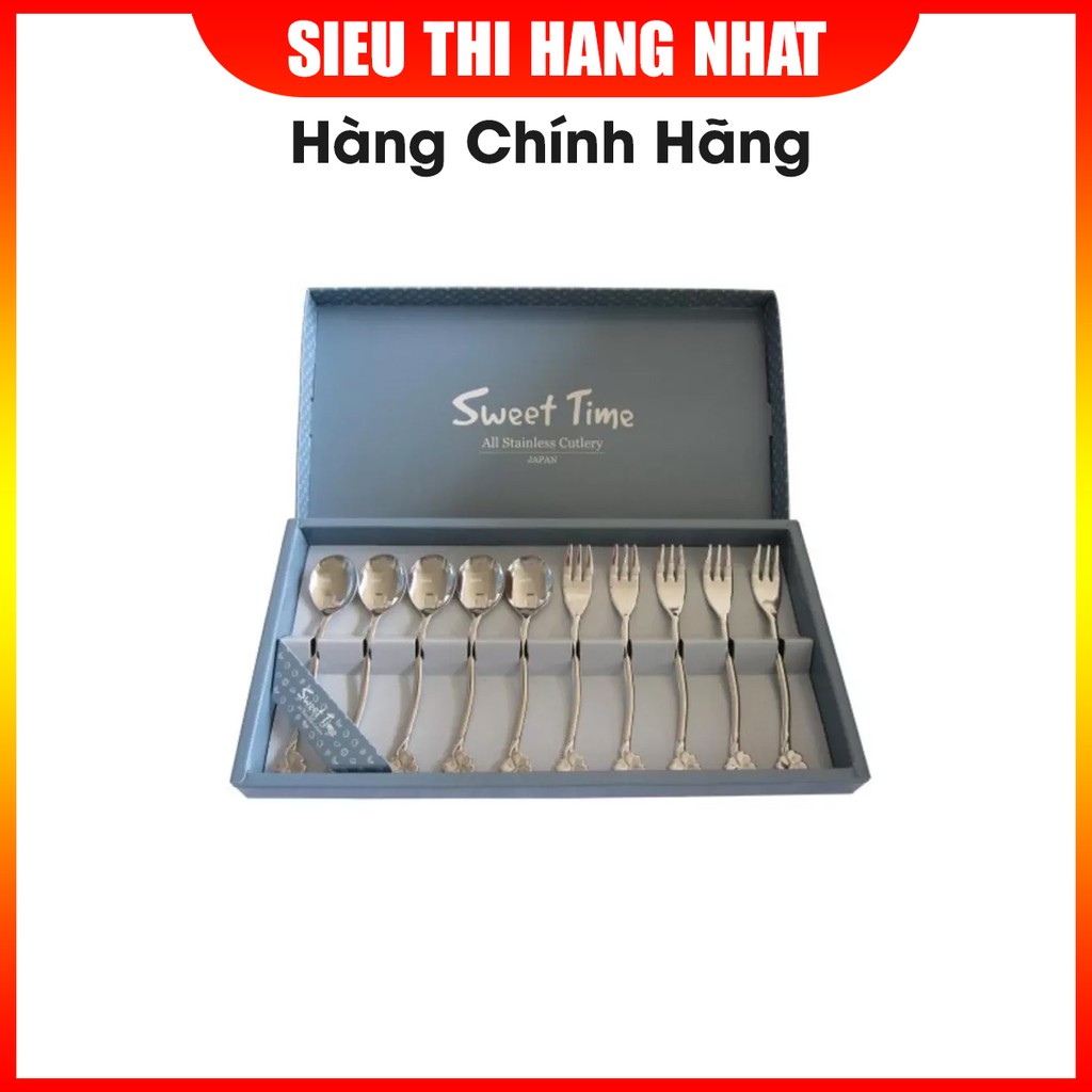 Bộ 10 thìa dĩa Inox Sweet Time