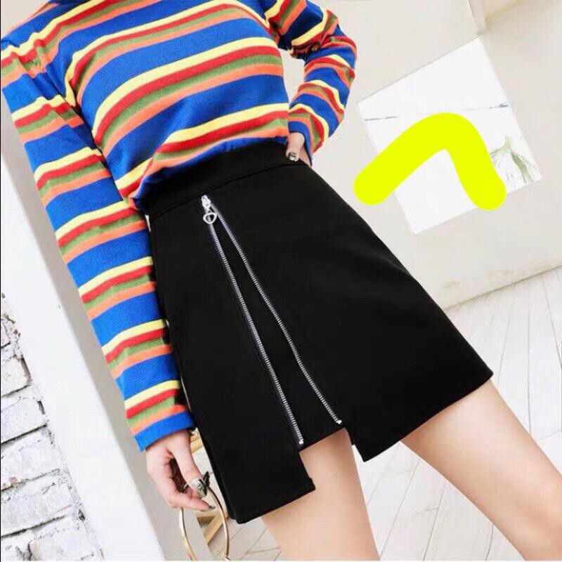 Chân Váy Kaki Sẽ Đùi Phối Dây Kéo Cá Tính TTSL0238 | BigBuy360 - bigbuy360.vn