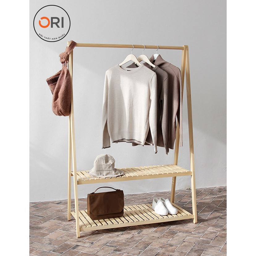 (Big size) GIÁ TREO QUẦN ÁO 2 TẦNG HÀN QUỐC SIZE L - A HANGER 2FL- ORI NỘI THẤT HÀN QUỐC