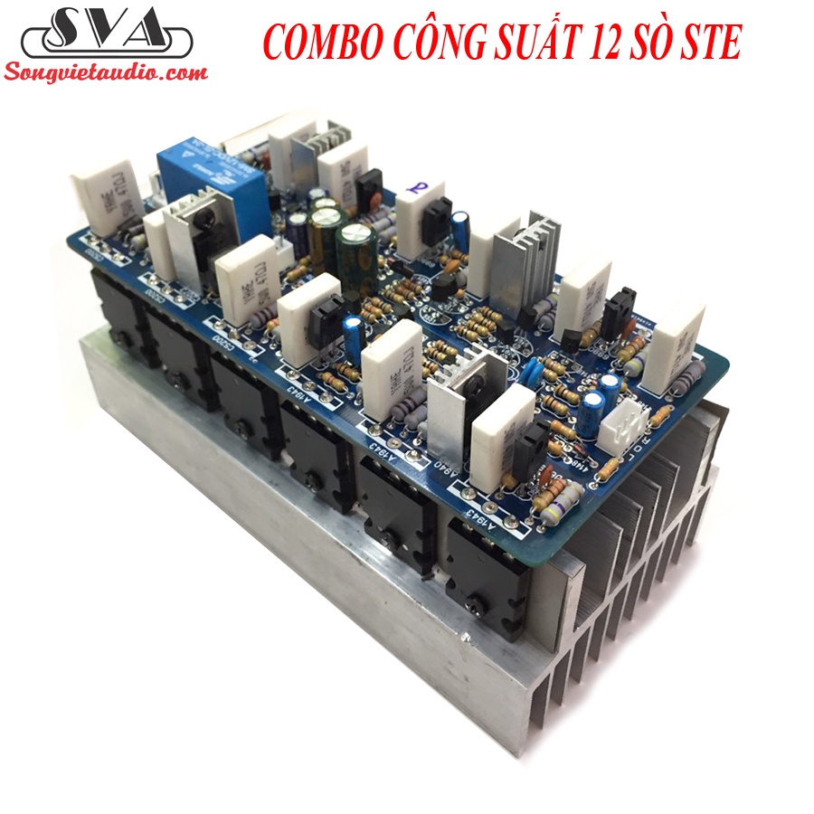 COMBO MẠCH CÔNG SUẤT 12 SÒ 2 KÊNH - MẠCH FIP THỦY TINH 2 LỚP, NHÔM, SÒ TT - 1 MẠCH