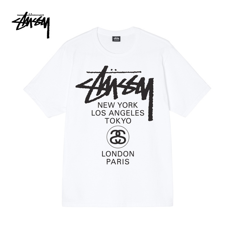 Áo Thun Ngắn Tay In Chữ Stussy Cá Tính Cho Nam 3903658H