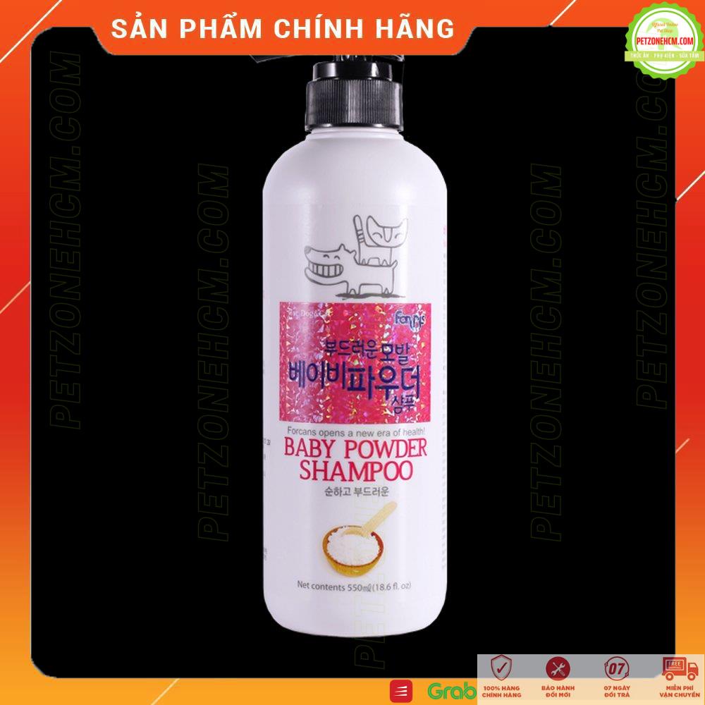 Sữa tắm cho chó con Forcans  FREESHIP Baby Powder  Forbis 550ml - Dầu gội dưỡng da và lông  cho chó con Hàn Quốc