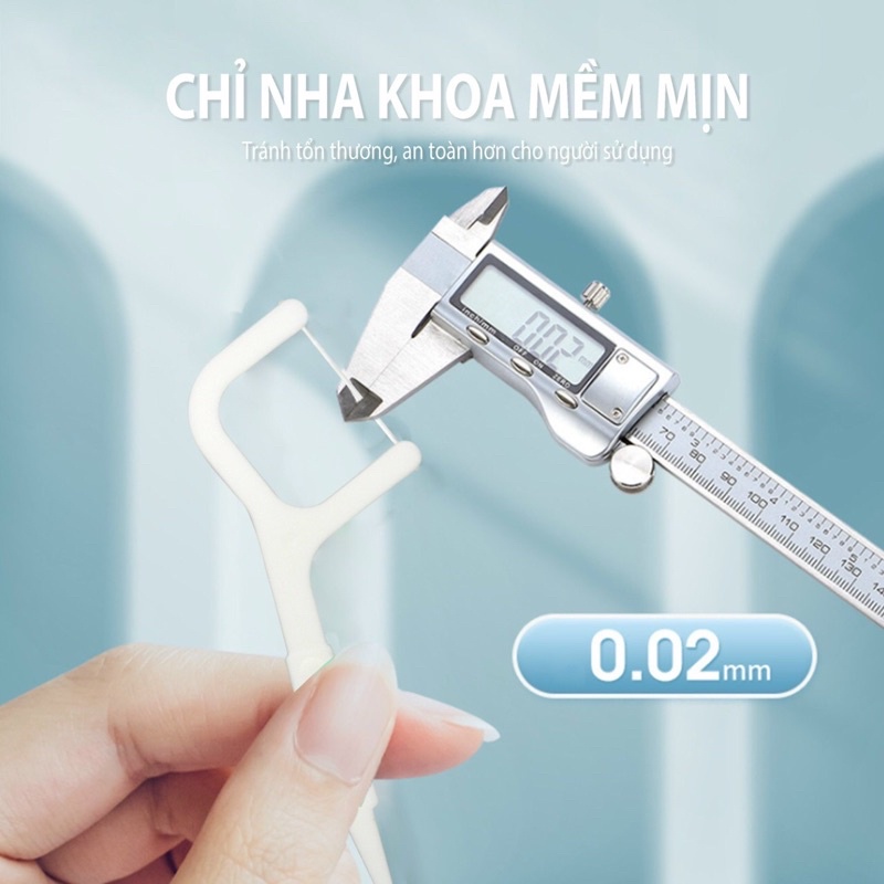 [GIÁ SOCK] Tăm chỉ nha khoa Kichi (gói 80 que) - Tăm chỉ nha khoa xuất Nhật. Tăm chỉ kẽ răng