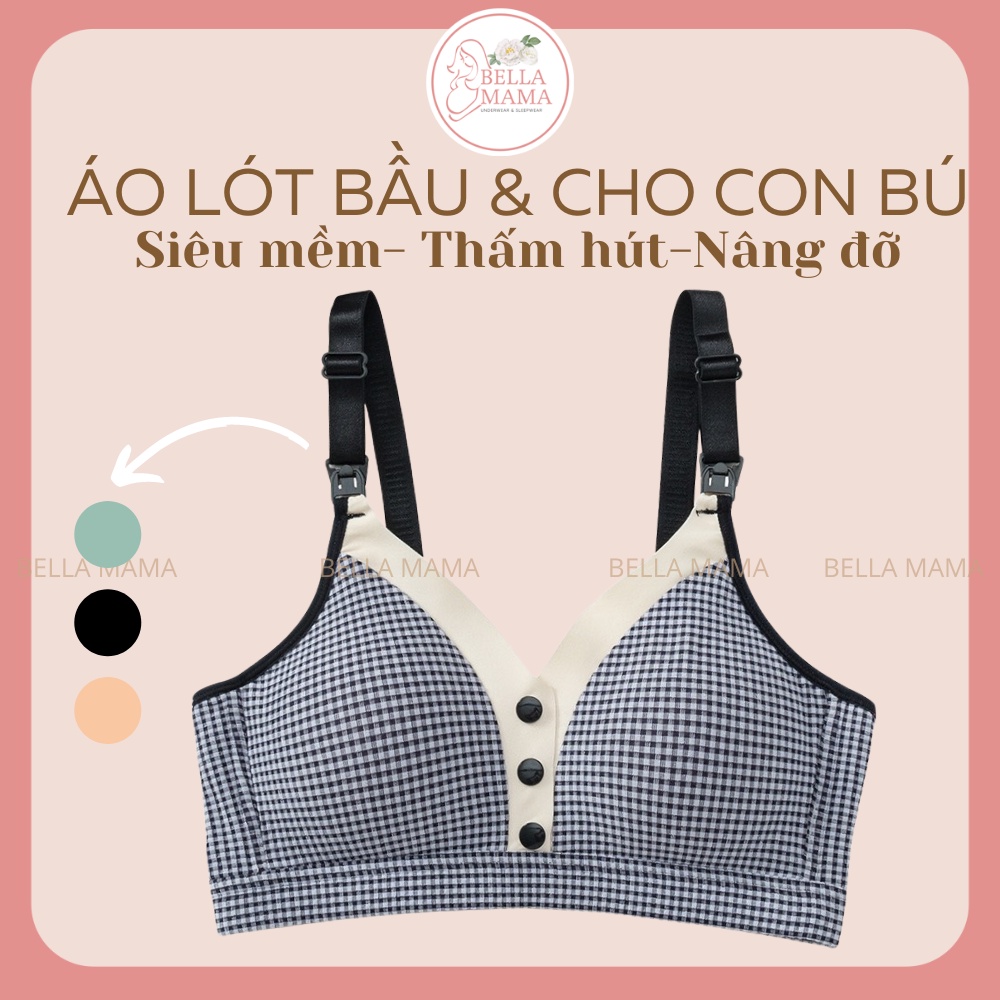 Áo lót bầu cho con bú Áo ngực sau sinh chống chảy xệ nâng đỡ ngực mẹ bầu