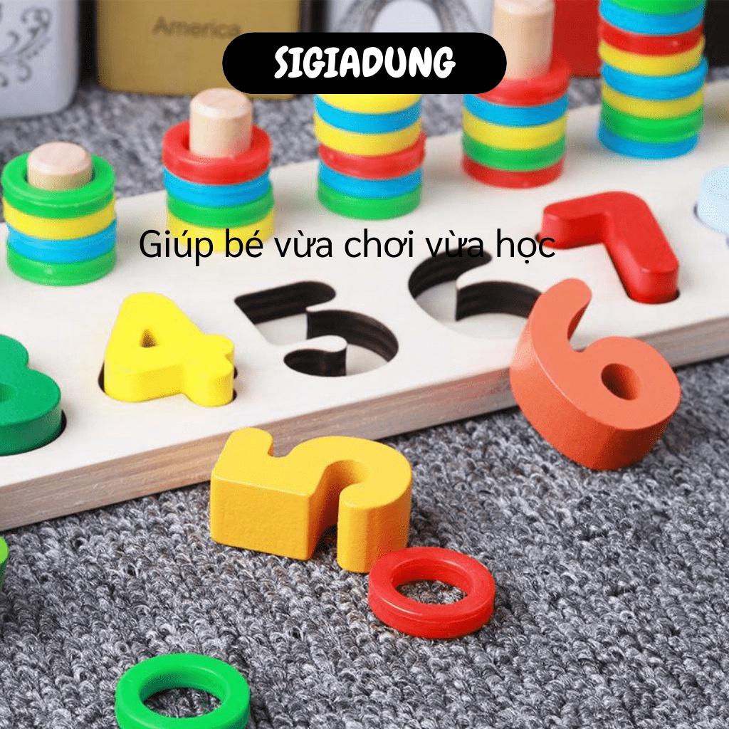 [SGD] Bảng Số Cho Bé - Đồ Chơi Bảng Ghép Số Và Hình Khối Nhiều Màu Sắc Cho Trẻ Học 6395