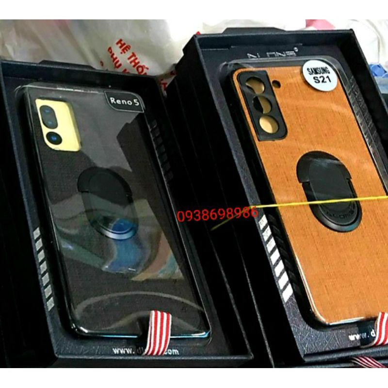 ốp Dlons lưng phối vải cho samsung S21 /S21 plus kiêm iring thuận tiện