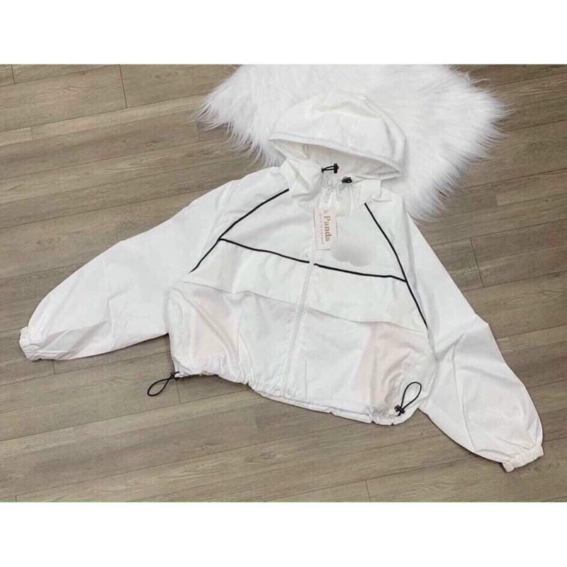 Áo khoát croptop vải dù 2 lớp