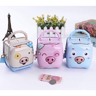 Heo lợn đựng tiền tiết kiệm có khóa - két sắt mini