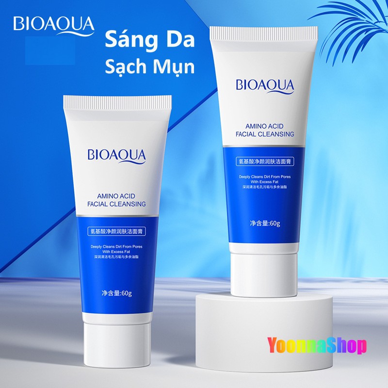 Sữa rửa mặt cấp nước BIOAQUA Dưỡng ẩm nhẹ nhàng, Làm sạch da mặt và Mụn đầu đen