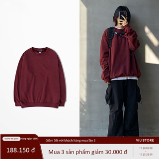 [NY0046-1/8] Áo sweater Nelly nỉ lót lông trơn basic thu đông áo nỉ (NELLY)