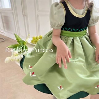 Frozen princess Anna dress girls' Disney dress children's Lolita spring and summer birthday dress