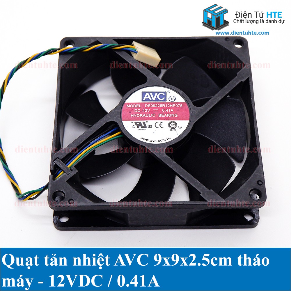 Quạt tản nhiệt AVC 9x9x2.5cm 12V 0.41A - Tháo máy [HTE Quy Nhơn CN2]