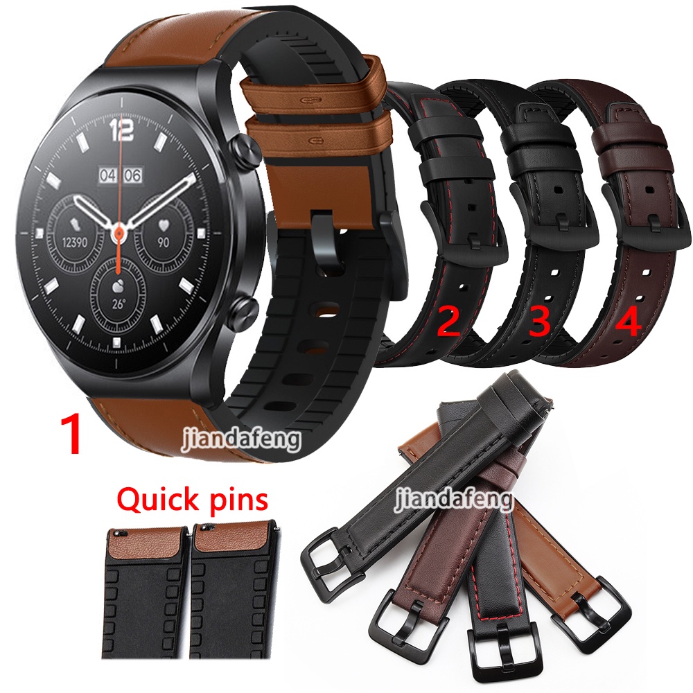 Dây Đeo Bằng Da Chống Thấm Nước Cho Đồng Hồ Thông Minh Xiaomi S1