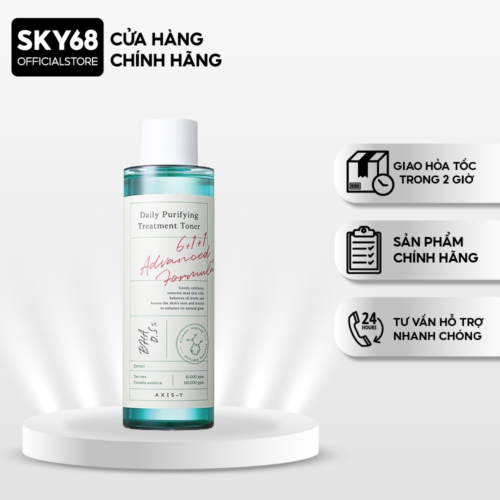 Nước Hoa Hồng Làm Giảm Mụn AXIS-Y Daily Purifying Treatment Toner 200ml