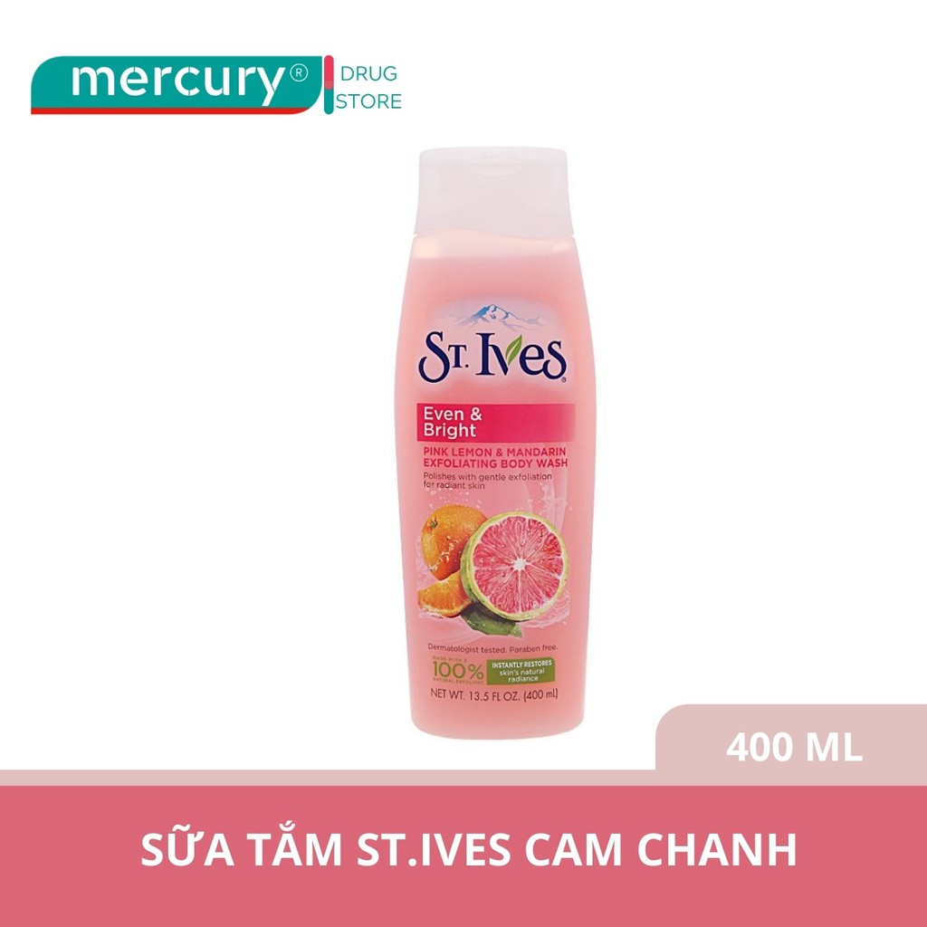 Sữa tắm ST.IVES Even & Bright cam chanh 400ml