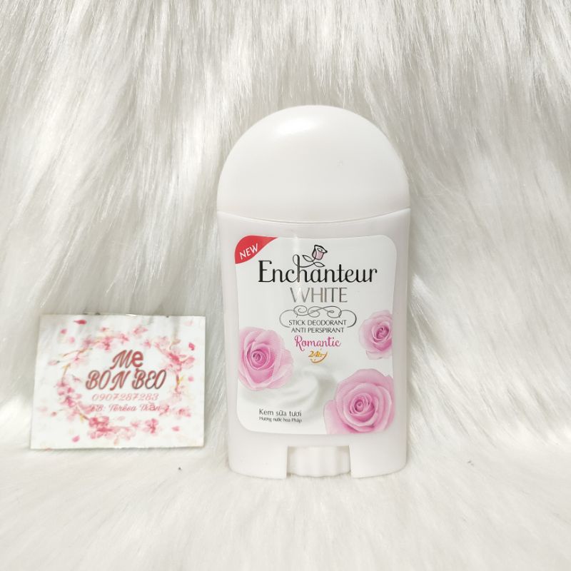 Sáp khử mùi trắng da Enchanteur Hồng-Romatic 40g