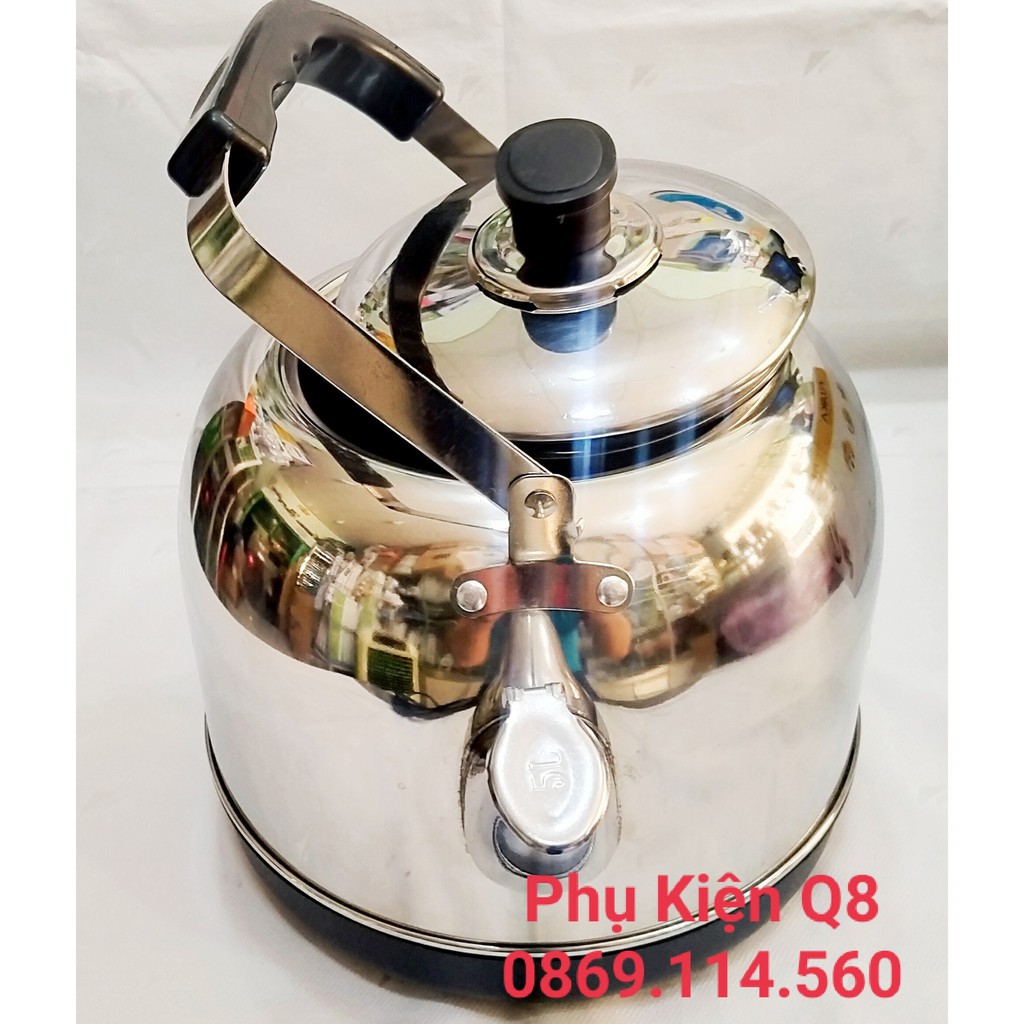 Bình đun nước siêu tốc FUJIKA FJ-SD50 kiểu ấm quai xách, 5lít, inox
