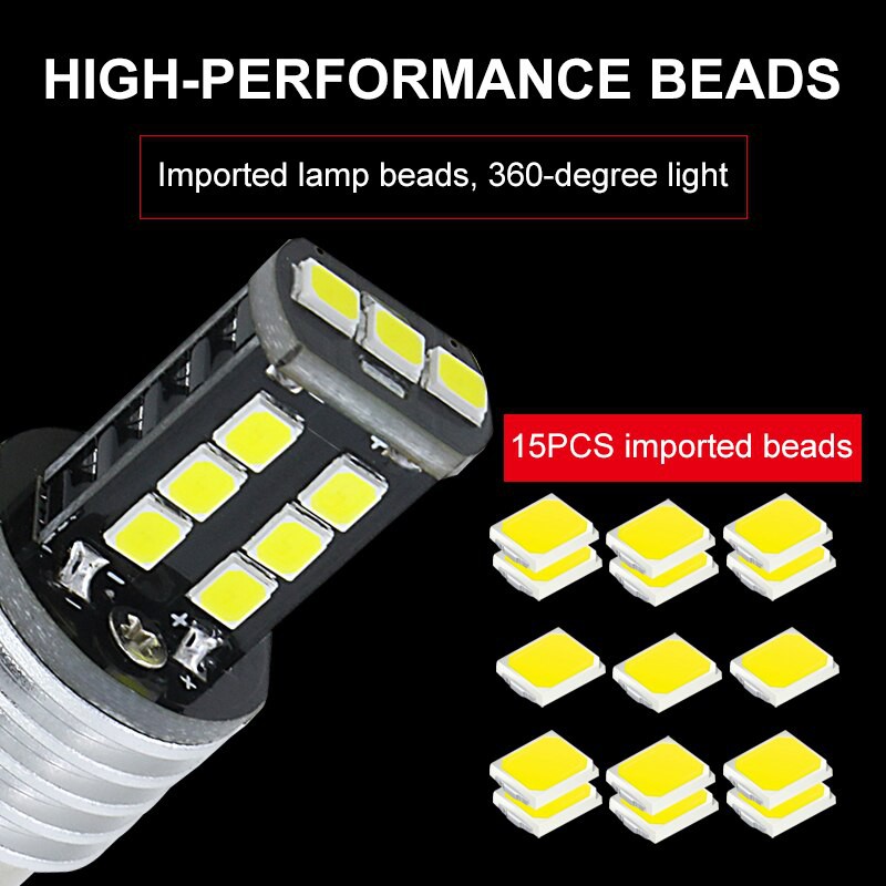 Led T20 7443 Chip 2835 15smd Đèn Xi Nhan, Đèn demi, Đèn lùi ô tô, xe máy, xe đạp điện 12V-24V