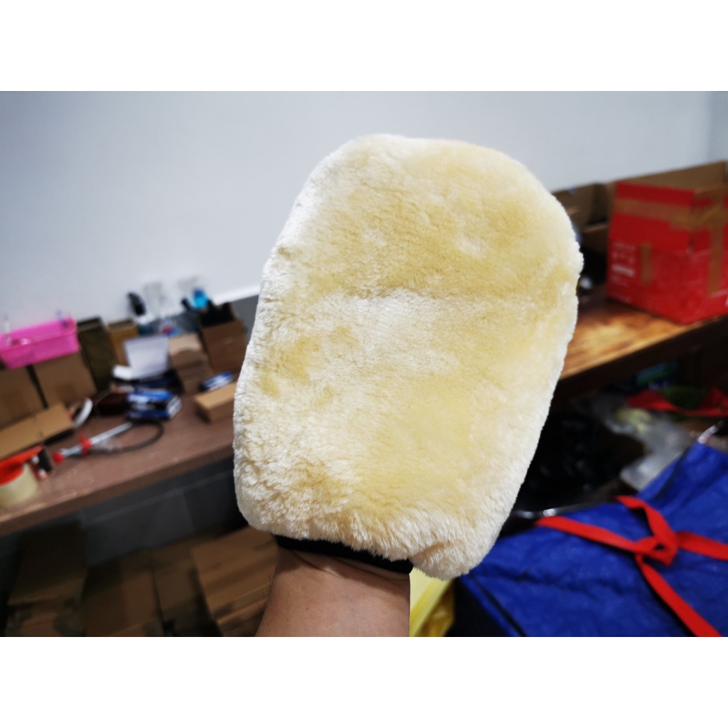 Bao Tay Lông Cừu 2 Mặt Dùng Rửa xe, Vệ sinh nhà cửa Đa Năng
