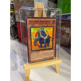 Lá bài thẻ bài Yugioh Crystal Beast Amber Mammoth – Super Rare - Tặng bọc bài nhựa bảo quản