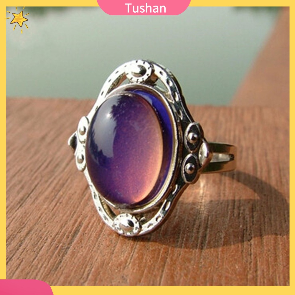 Nhẫn Unisex Thay Đổi Màu Sắc Theo Tâm Trạng Phong Cách Vintage
