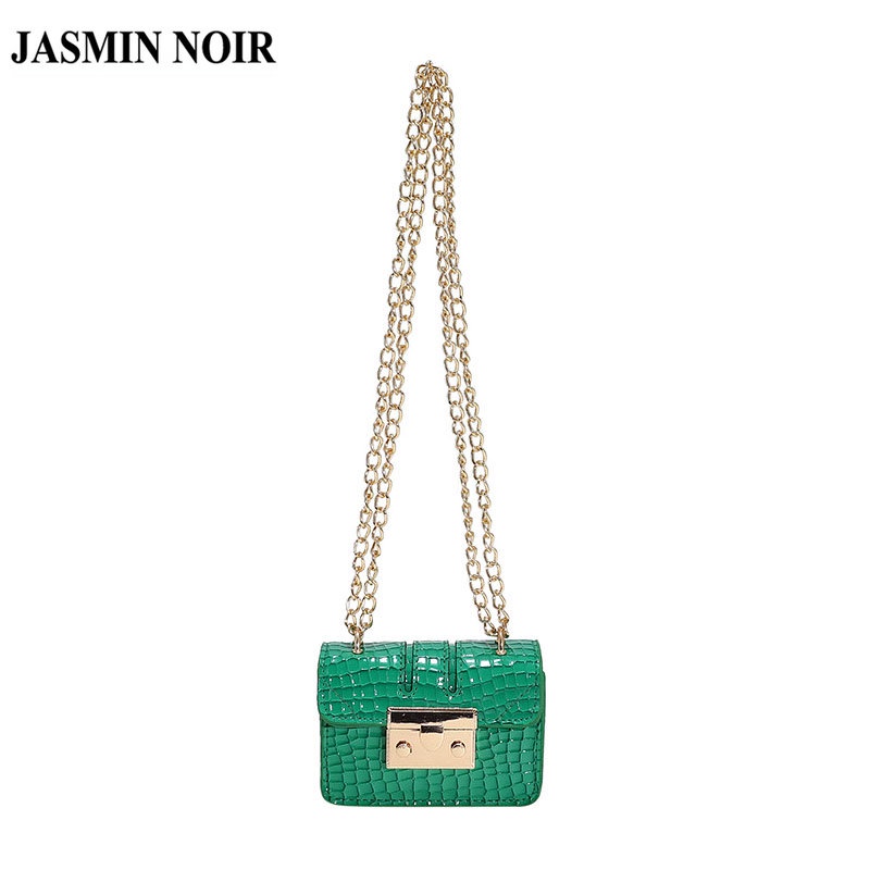 Túi đeo chéo JASMIN NOIR giả da cá sấu thời trang cho nữ