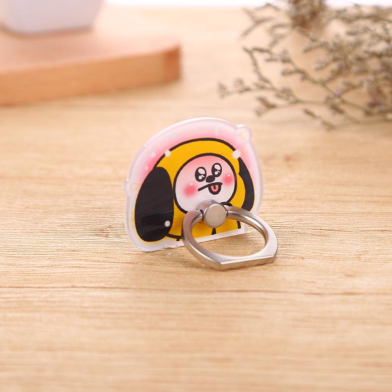 New BT21 Cartoon Character Chimmy Cooky RJ Cute Animals Phone Ring Holder Desktop Phone Bracket Dây điện thoại di động | BigBuy360 - bigbuy360.vn