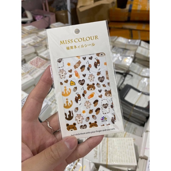 Stick kute ,miếng dán móng sticker nail cao cấp ,đồ nail đẹp giá rẻ