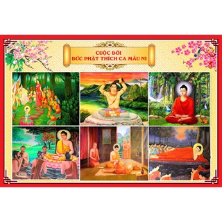Tranh dán tường 3D Cuộc đời đức phật thích ca - tranh phật thích ca