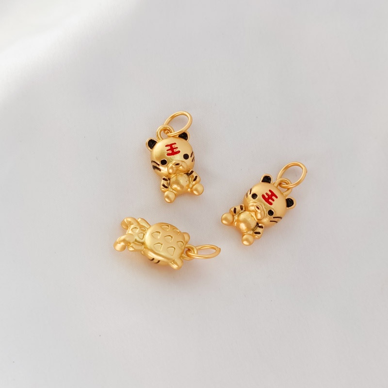 Mặt Dây Chuyền Hình Con Hổ Nhỏ Mạ Vàng 18K Dễ Thương