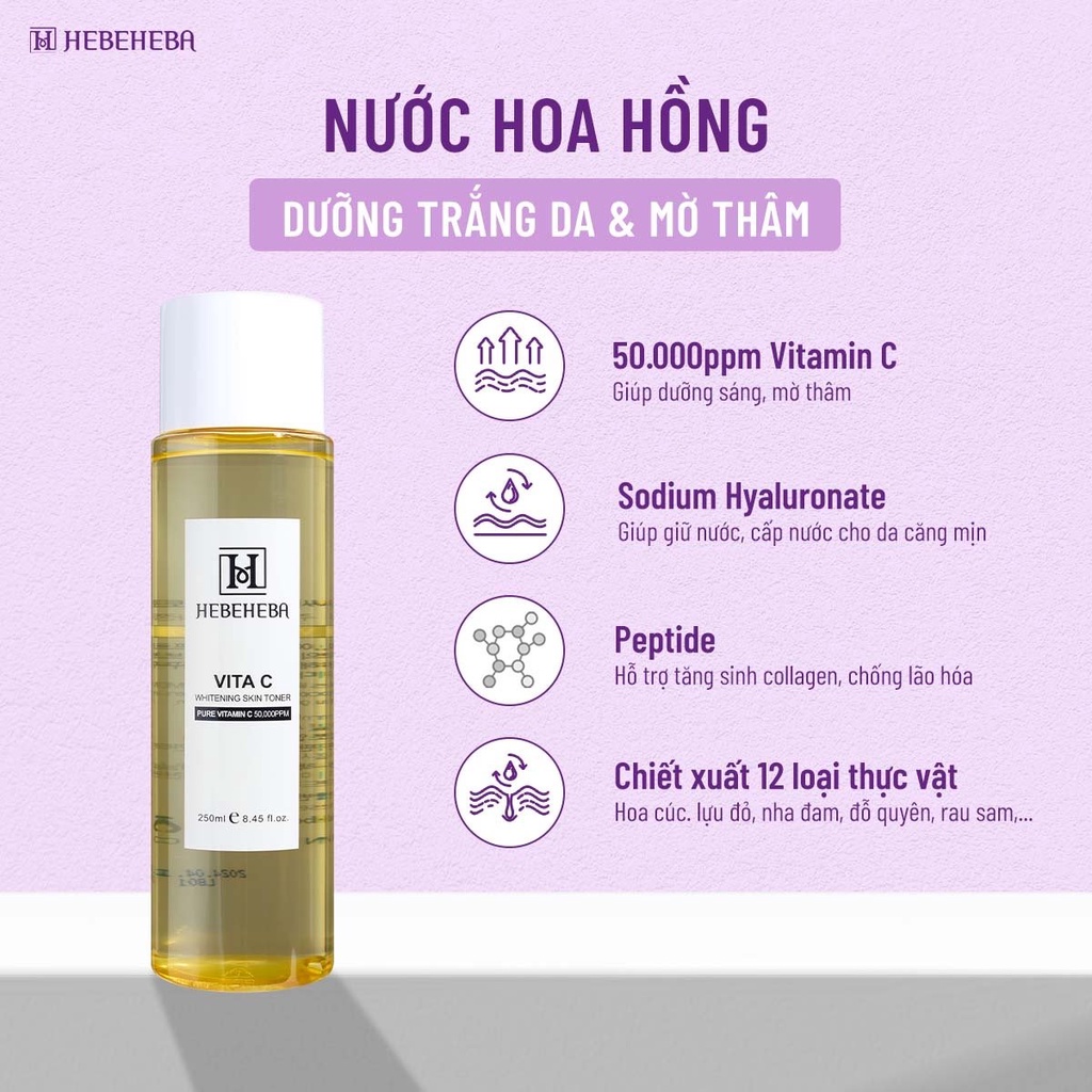 Bộ Đôi Nước Hoa Hồng Và Tinh Chất Dưỡng Trắng HEBEHEBA