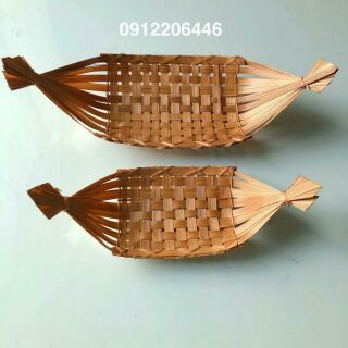 Thuyền tre trang trí thuyền decor