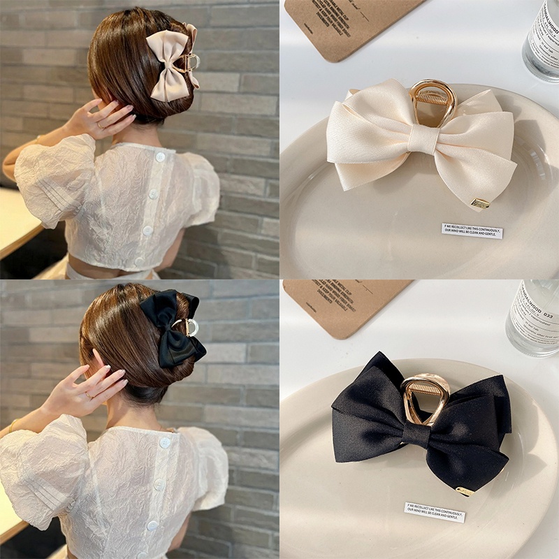 Kẹp Hình Nơ Lớn Gắn Nơ Phong Cách Hàn Quốc Sang Trọng Nhẹ Nhàng Cho Nữ