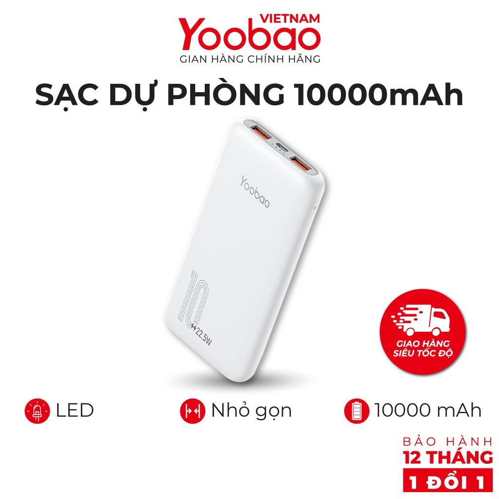 Pin sạc dự phòng Yoobao D10 10000mAh - Hàng Chính Hãng