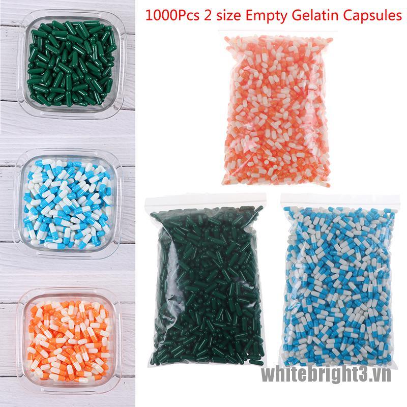 (Hàng Mới Về) Bộ 1000 Viên Nang gelatin Cứng Kích Thước