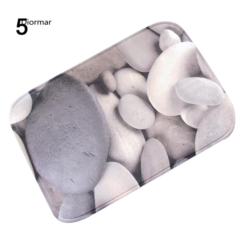 Thảm lót sàn in họa tiết đá cuội 3D