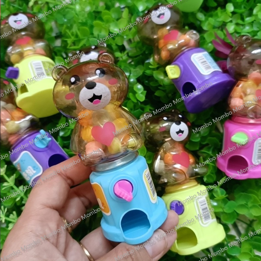 Máy bắn kẹo hình gấu Machine Toy Candy Rainbow