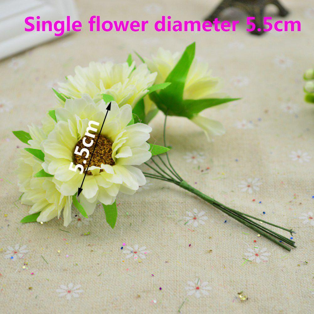 Set 6 Hoa Mẫu Đơn Giả Bằng Lụa Trang Trí Nhà Cửa