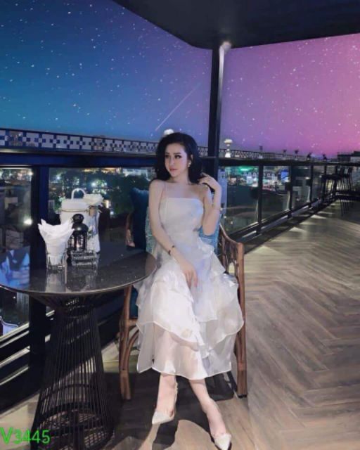 ĐẦM MAXI VÁY TẦNG VOAN LỤA CAO CẤP