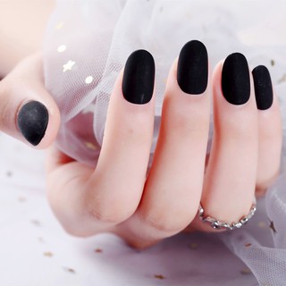 24 chiếc móng giả màu đen để trang trí trong làm móng