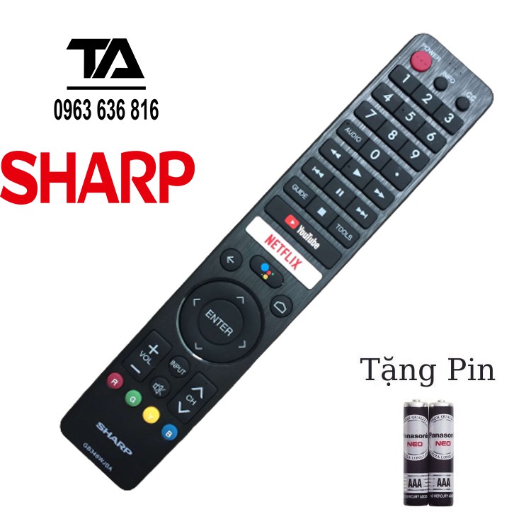 ( Chính Hãng ) Điều khiển tivi Sharp giọng nói chính hãng theo tivi