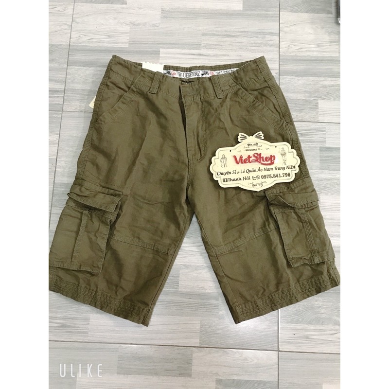 Quần ngố kaki túi hộp nam trung niên chất đẹp dày dặn
