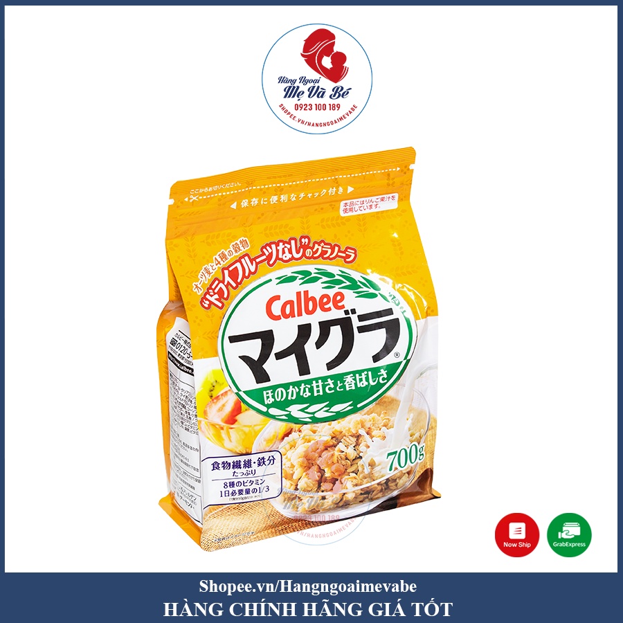Ngũ cốc Calbee, ngũ cốc dinh dưỡng trái cây hoa quả ăn kèm với sữa chua Nhật Bản [Date 10/2022]