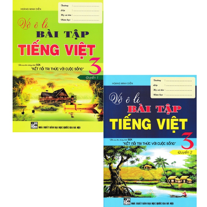 Sách - Combo Vở Ô Li Bài Tập Tiếng Việt 3 (Biên Soạn Theo CT SGK Kết Nối Tri Thức Với Cuộc Sống) (Bộ 2 Cuốn) (HA)