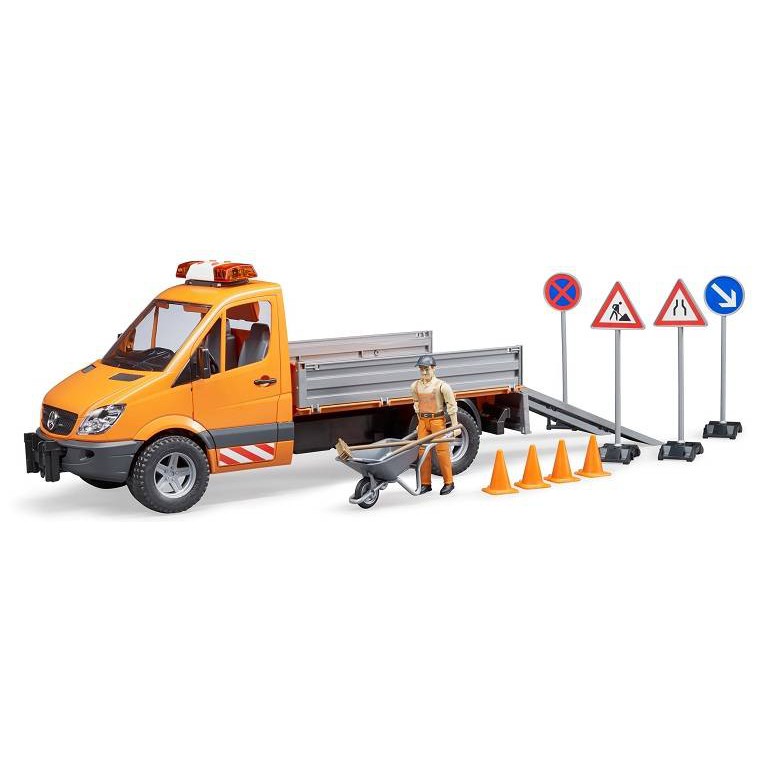Đồ chơi BRUDER - Xe chuyên chở Mercedes-benz trong đô thị với người và bộ phụ - Mã SP TL-BRU02537