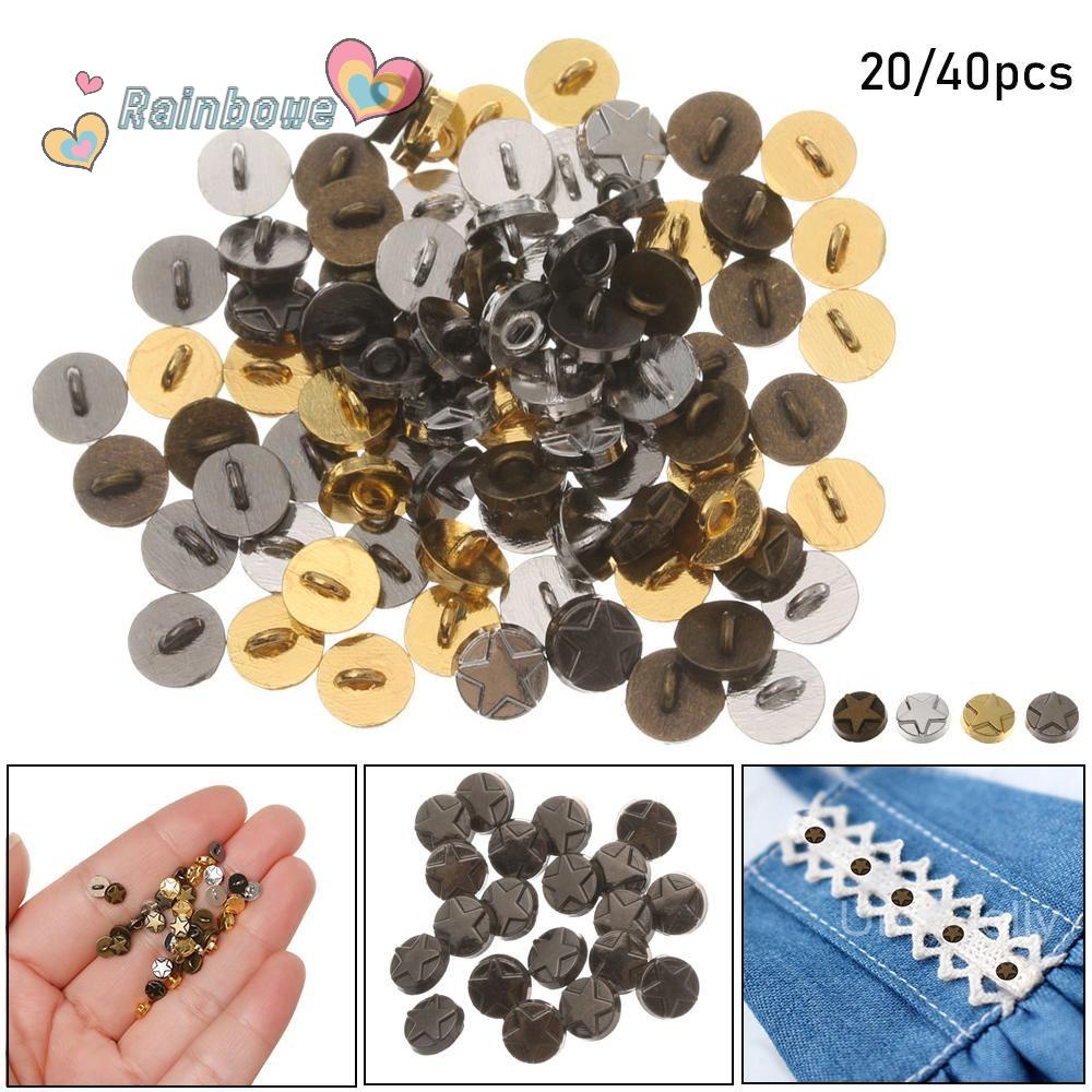 Set 20/40 Nút Áo Hình Ngôi Sao Dễ Thương Cho Búp Bê
